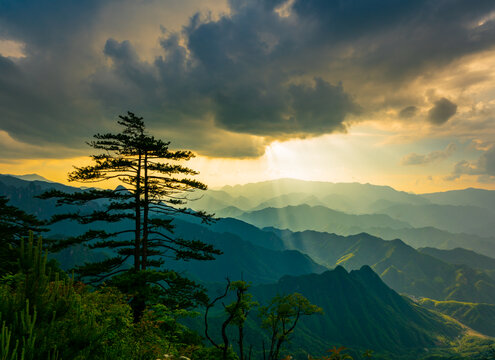 黄昏晚霞景观