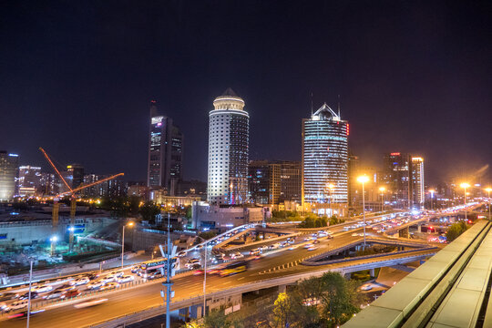 北京CBD建筑夜景