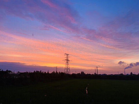 夕阳落日余晖