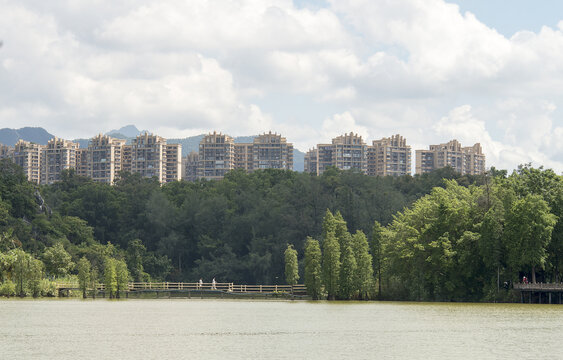 广东肇庆市端州区仙女湖美景