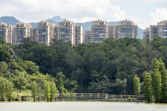 广东肇庆市端州区仙女湖美景