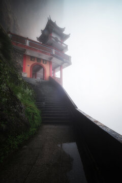 福建漳州灵通山风景区悬空寺