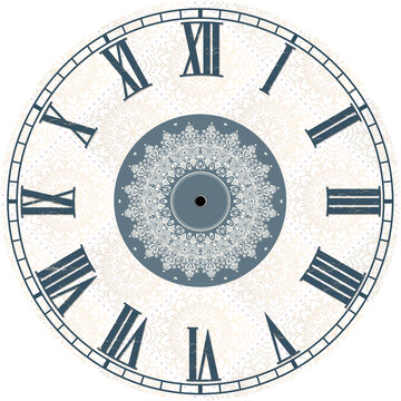 欧式巴洛克罗马钟表钟面设计