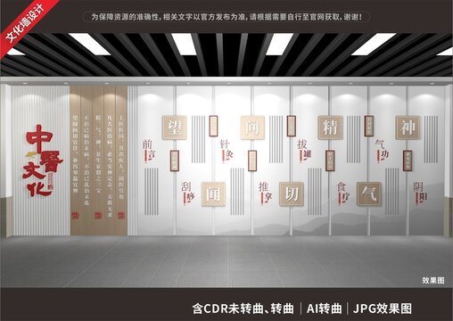 中医文化展示展厅墙