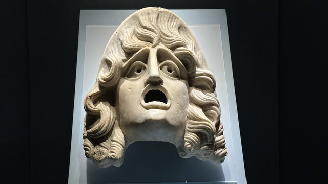古罗马雕塑面具艺术品