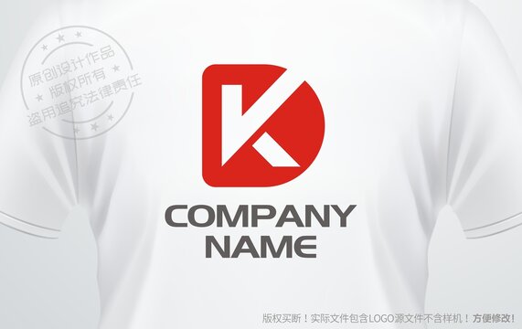 字母DK组合设计logo