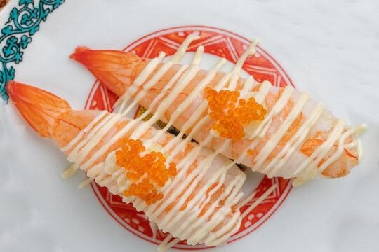 蟹子熟虾寿司