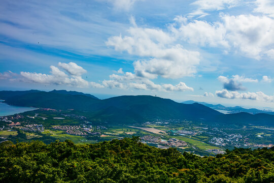 空中鸟瞰城市景观