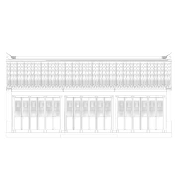 民居正立面线稿图