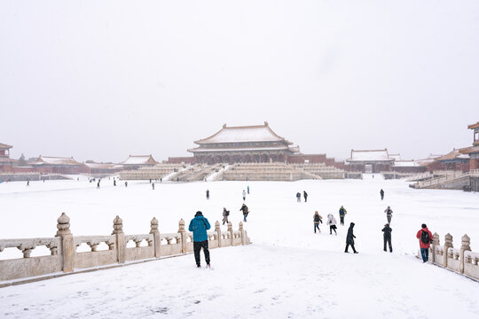 北京故宫雪景