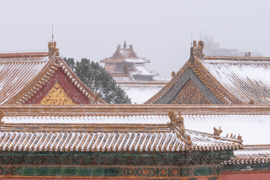 北京故宫雪景