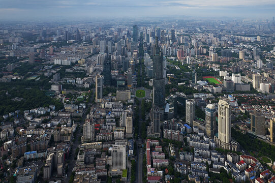 南京城市建筑风光航拍