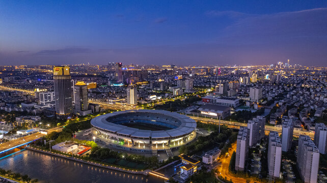 苏州高新区狮山路CBD夜景