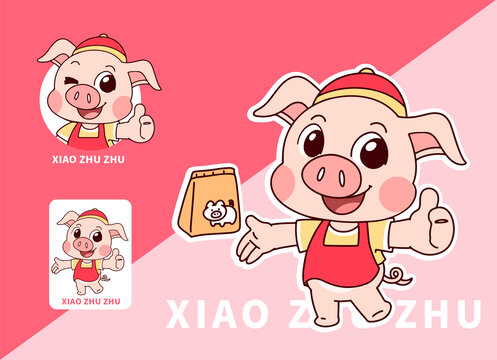 小猪猪食品包装卡通