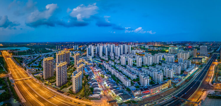 合肥市新站区磨店夜景