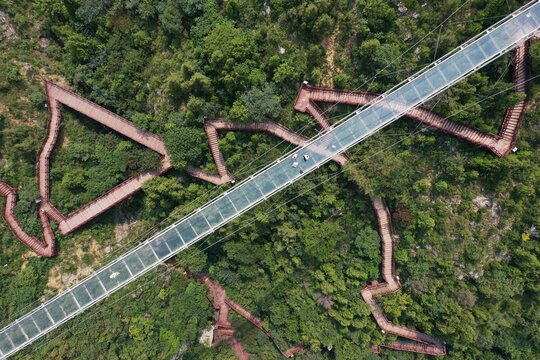 皇藏峪国家森林公园玻璃吊桥