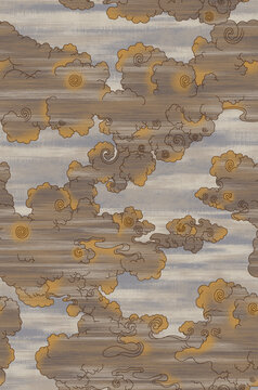 中式祥云地毯图案