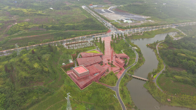 航拍自贡风景