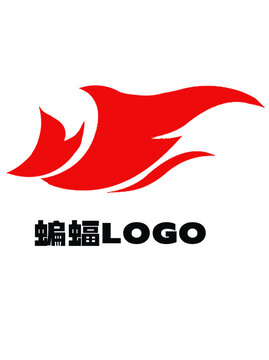 红色蝙蝠标志logo