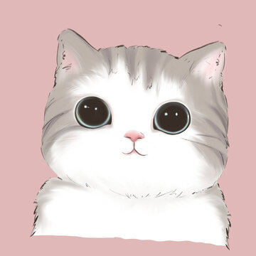 可爱猫咪手机壳卡通白猫