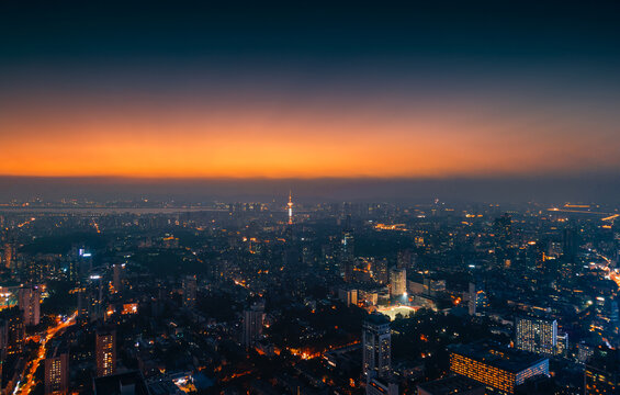 南京市新街口中央商务区夜景