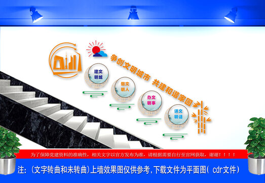 创建文明城市楼道文化墙