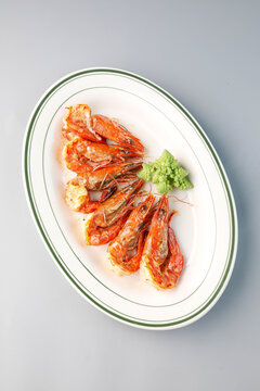橄榄油烤虾