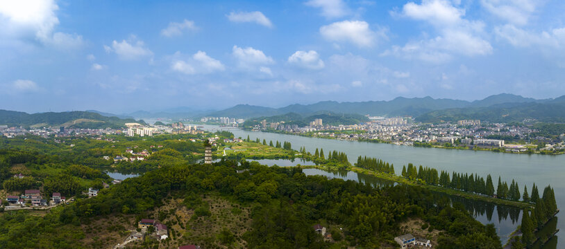 杭州建德梅城三江口南北塔