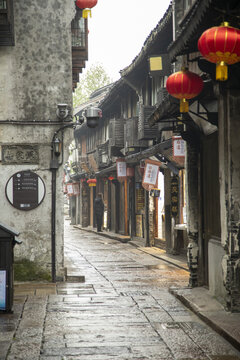 古镇石板路小巷