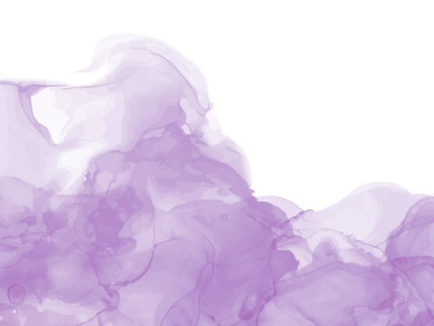 手绘水彩插画紫色