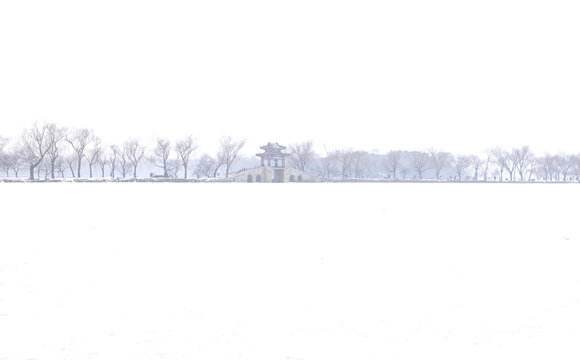 颐和园西堤雪景