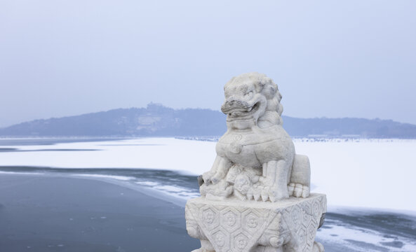 颐和园昆明湖雪景