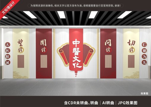 中医文化展示展厅墙