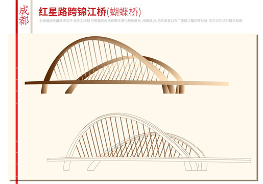 成都红星路跨锦江桥蝴蝶桥