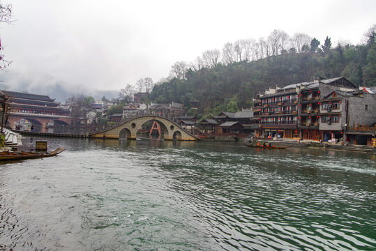 湖南湘西凤凰古城建筑景观