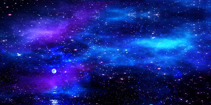 蓝紫梦幻星空