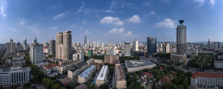 宽幅省会城市风光全景图