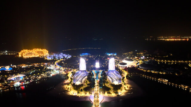 海花岛航拍夜景