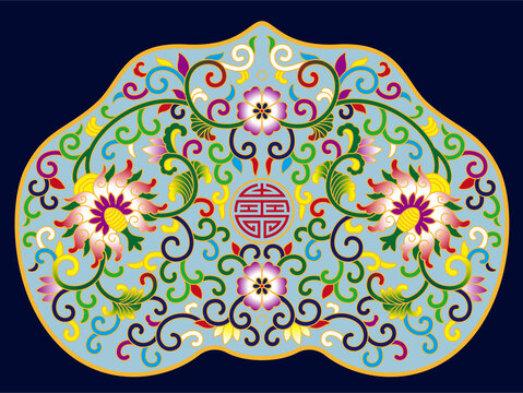 如意形缠枝莲纹