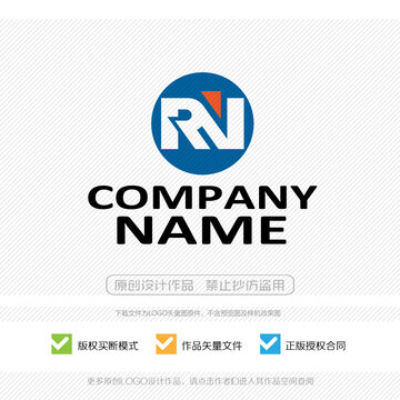 RV字母VR字母LOGO设计