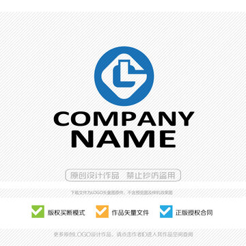 GL字母LG字母LOGO设计