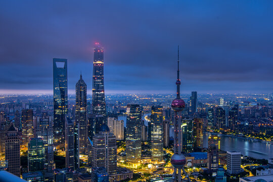 上海地标建筑夜景