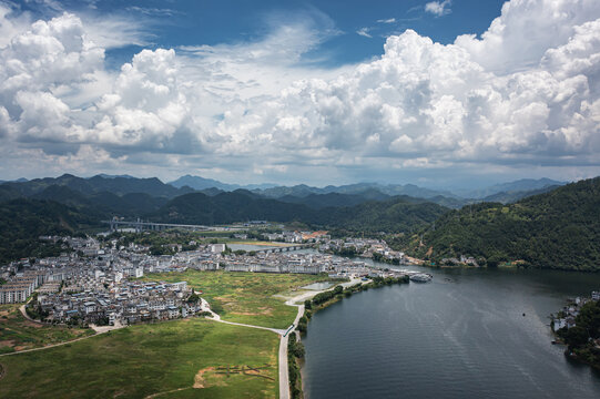 新安江山水画廊航拍自然风光