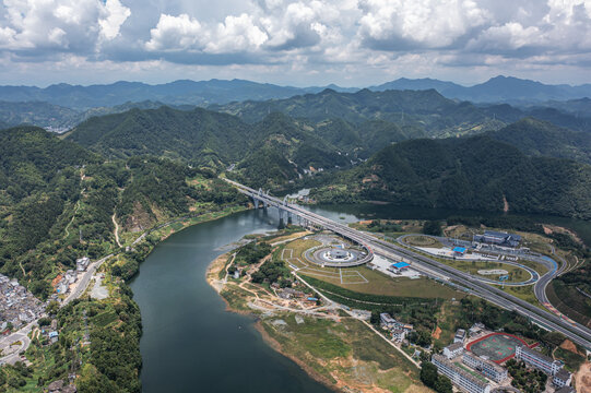 新安江山水画廊航拍自然风光