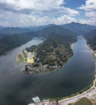 新安江山水画廊航拍自然风光