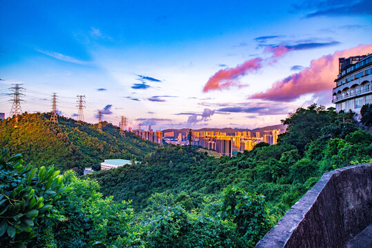 求水山朝霞