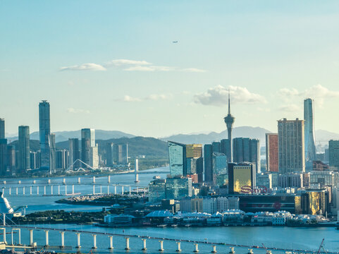 珠海横琴滨海城市风光