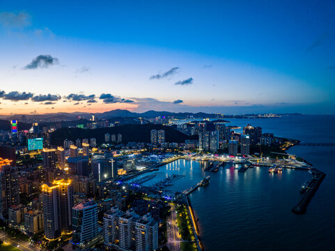 珠海情侣路滨海城市夜景