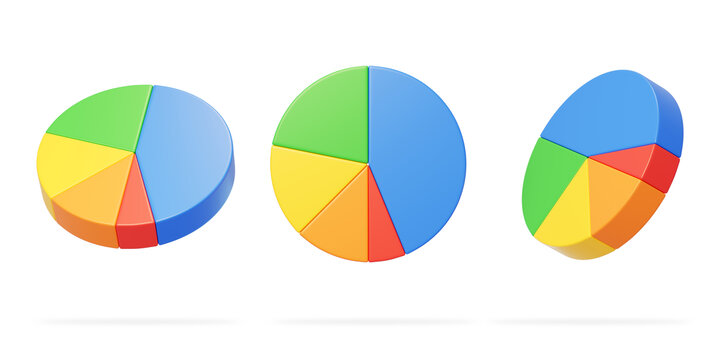 圆饼图数据直观可视化对比3D
