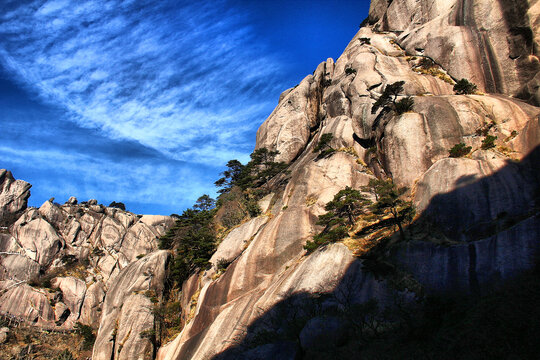 黄山山顶远眺黄山奇峰